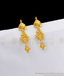 latest design gold earring danglers