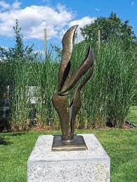 Bronze Garden Sculpture Of An Embracing