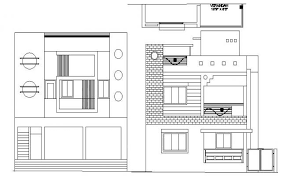 Drawing Of The House With Elevation