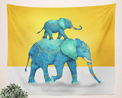 Elephant Tapestry Wall Hanging Yoga Mat