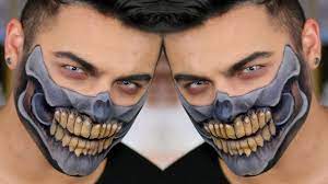 mad max half skull makeup tutorial