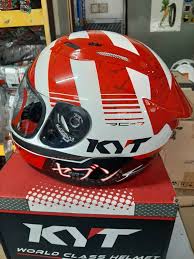 61 62 cm *dengan membeli produk kami anda menyetujui s&k toko kami jual helm kyt full face rc7 motif rc. Kyt Helmet Rc7 Fullface Red White Grafik Lazada