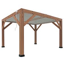13 x 11 wood room with louvered roof