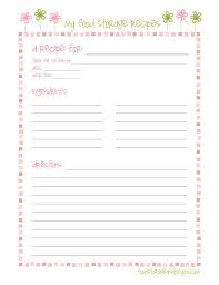 Fsb Full Page Recipe Card Printable Recipe Cards