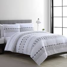 Vcny Home Azteca Printed Comforter Set White King
