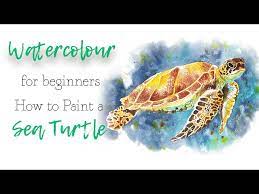 Sea Turtle In Watercolour For Beginners