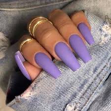 Gel base + top coat + gel polish| lavender long nails. Lavender Nail Designs 2019 Nail Art Ideas