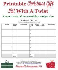 christmas gift list printable use it