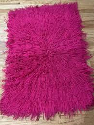 wool 45 x31 area rug pet rug raspberry