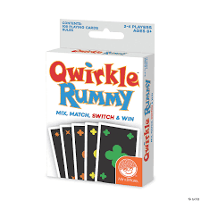 Make a concentration game in word step one: Qwirkle Rummy Mindware