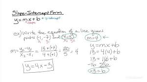 how to write the equation of a line