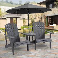 Outsunny Wooden Outdoor Double