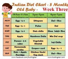 Indian Diet Chart For 8 Months Old Baby Budding Star