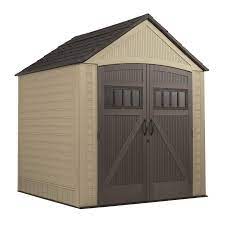 rubbermaid 7 7 rbm roughneck shed at