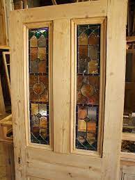 Antique Stained Glass Front Door With