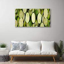 Canvas Wall Art Lime Kitchen Green