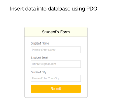 php pdo insert data into database formget