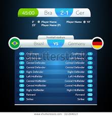 Football Soccer Scoreboard Chart Digital Background Stock