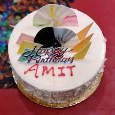 Happy Birthday Amit Cake gambar png