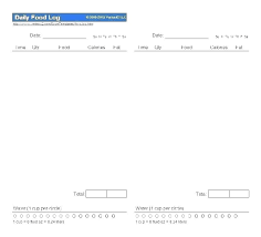Food Log Template Excel Syncla Co
