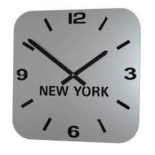 Silver Acrylic Time Zone Wall Clocks