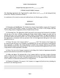 Llc Operating Agreement Template Free Download Create