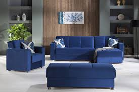 elegant roma navy sectional sofa by