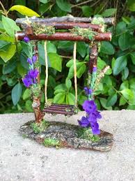 Miniature Fairy Swing With Flowers