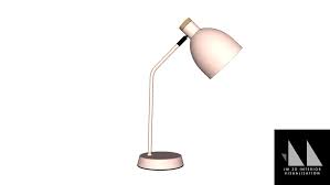 Maisons Du Monde Stella Pink Metal Desk Lamp 3d Warehouse