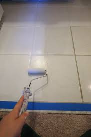 how to paint tile floor in a bathroom