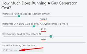 a generator on natural gas calculator
