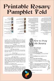 When you're looking how to pray the rosary you should learn that it reflectis on the life of christ from his birth to his resurrection. 10 Best Printable Rosary Pamphlet Fold Printablee Com
