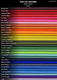 Color Chart Surf City Paracord Inc