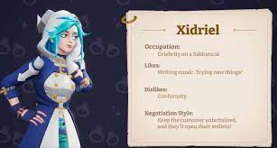 Potionomics Xidriel Character Guide