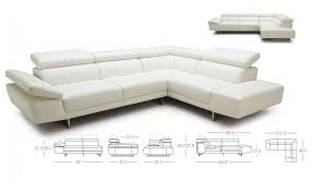 1717 White Italian Leather Sectional J