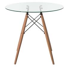 Clear Round Dining Table