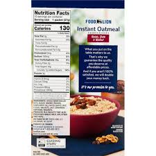 food lion instant oatmeal raisin date
