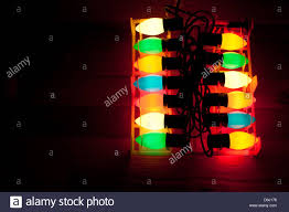 Traditional Christmas Tree Lights In A Case Stock Photo