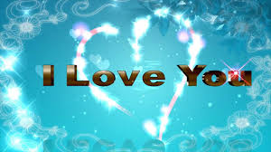 i love you background video animation