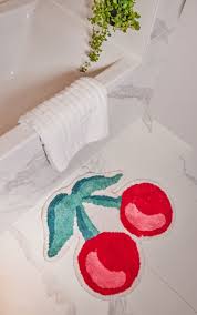 cherry shaped bath mat home