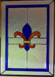 Di Lis Stained Glass Window Panel