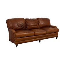 whittemore sherrill brown leather sofa