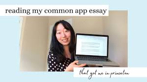 Think of the common app essay topics as starting points. Reading The Common App Essay That Got Me In Princeton Tips Youtube