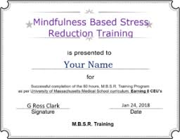 Certification Mbsr Training Online
