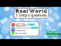 Real World One Step Equations