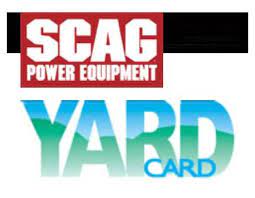 *click the links below for information on the retail financing options from sheffield and the yard card (homeowners) and yard card plus (commercial buyers). Scag Power Equipment Scag Power Equipment Yard Card Financing Programs Promotion Details Available At Wayne S Outdoor Equipment