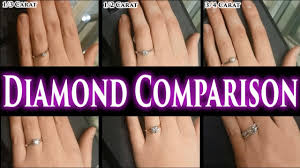 1 carat diamond ring on finger hand 2