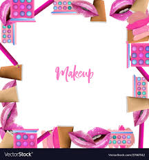 make up border beauty frame with