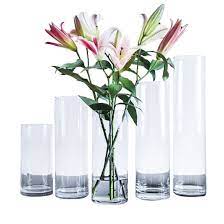 tall cylinder clear glass vase diameter