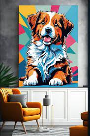Original Cubism Dogs Paintings For